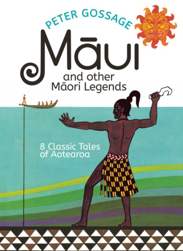 Front cover of the book featuring an illustration of a maori man in traditional dress against a stylised background of the sea